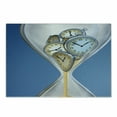 thumbnail image 1 of Clock Cutting Board, Hourglass Time Clocks with Sand Pattern for Home a Vintage Design Print, Decorative Tempered Glass Cutting and Serving Board, Small Size, Blue and Sand Brown, by Ambesonne, 1 of 1