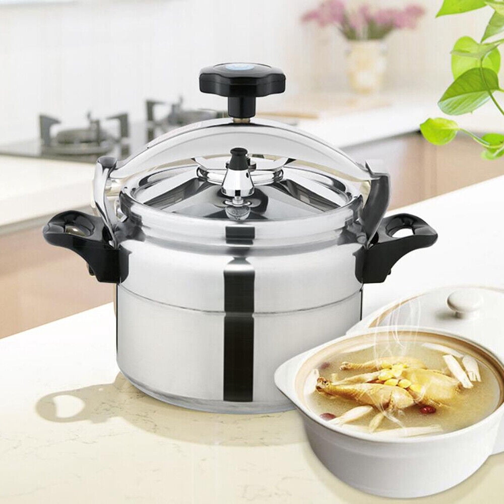7L-11L Aluminium Pressure Cooker Quick with Lid Latch Indicator Explosion-Proof