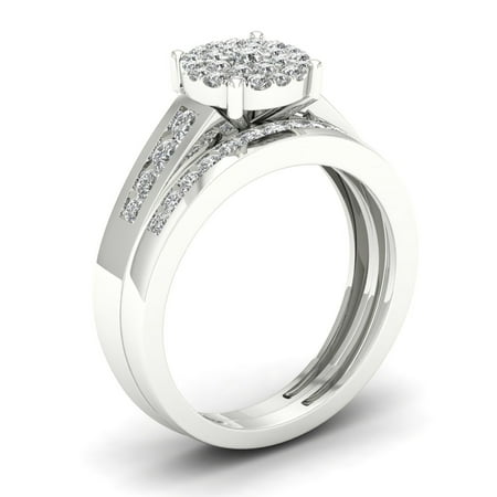 Diamond2deal 10k Gold 0 75cttw Diamond Halo Engagement Bridal