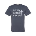 thumbnail image 2 of Wild Bobby The Way, The Truth & The Life Inspirational/Christian Men Graphic Tee, Vintage Heather Blue, Small, 2 of 5