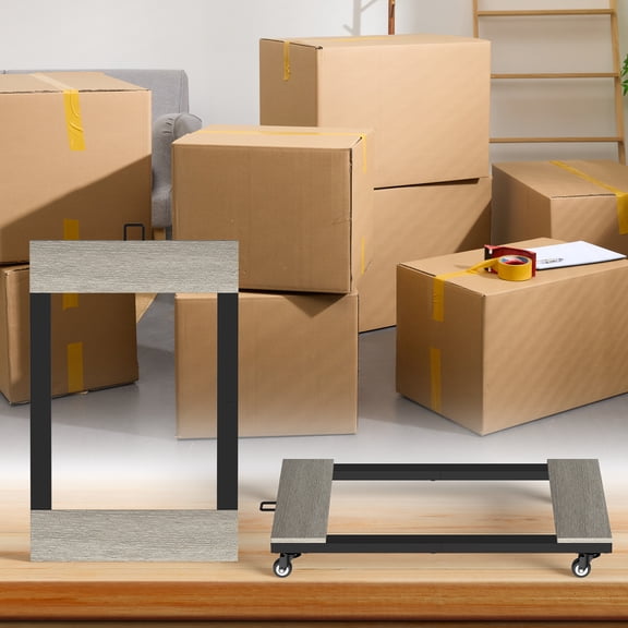 400LBS Capacity Furniture Moving Dolly in Gray, Heavy-Duty Rolling Dolly 4 Wheels for Warehouse,Garage,Home Moving,Retail Store