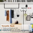 thumbnail image 5 of Wall Mounted Clothes Rack - 48" Clothing Garment Rack, Space-Saving Heavy Duty Detachable Iron Clothes Hanger Pole, Multi-Purpose Hanging Rod for Closet Storage, 5 of 8