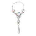 thumbnail image 1 of Accesorio elegante de la joyería de la cadena del tobillo de la pulsera de los diamantes de imitación de la aleación de las mujeres (plata), 1 of 5
