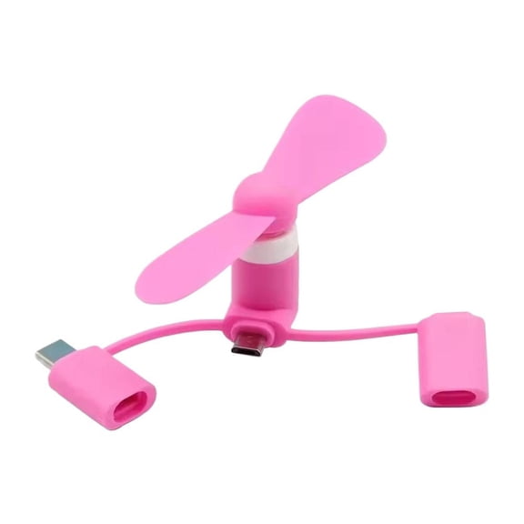 Portable Mini USB Fan for Mobile Phones Type-C Plug and Play Cooling Fan with Soft Safe Blades Lightweight Pocket Size for Commute Travel Outdoor Home Compatible with Android Type-C Devices