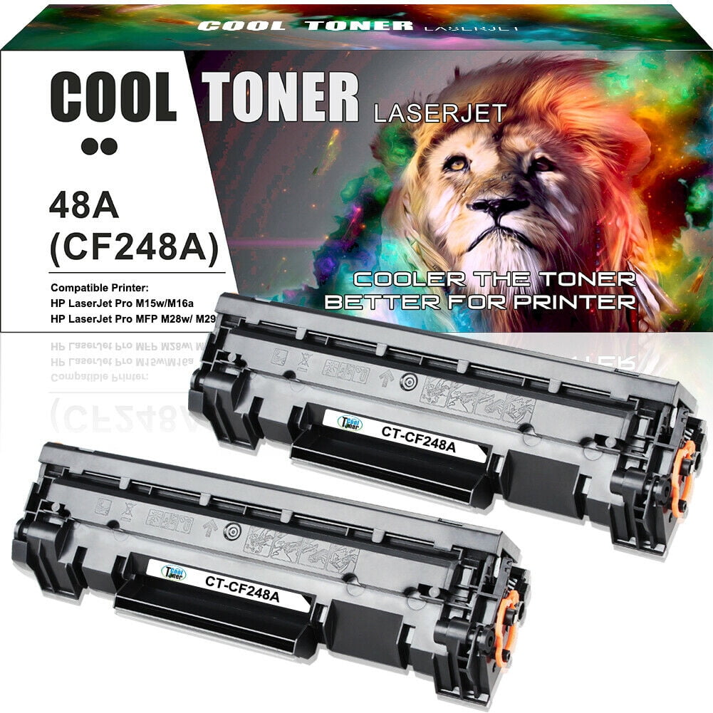Percentage Productie zijde Cool Toner Compatible Toner Replacement for HP 48A CF248A to Use with HP  LaserJet Pro M15a M15w M16a M16w HP LaserJet MFP M28w M29w (Black,2 Pack) -  Walmart.com