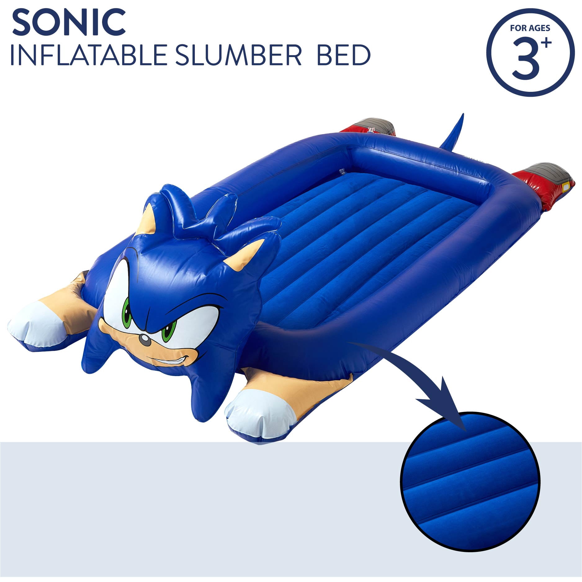 Sonic the Hedgehog Inflatable Portable Kids Travel Bed
