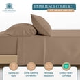 thumbnail image 2 of 100% Cotton King Sheet Set – 600 Thread Count Sheets King, Luxury Sateen Weave for Everyday Comfort, 15" Deep Pocket, 2 Additional Matching Pillowcases, Machine Washable – Taupe, 2 of 8