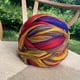 thumbnail image 1 of Namzi Hilo de lana mecha de 250 g, fibra de lana mecha, suministros para fieltro de lana, hilo grueso, lana mecha para hilar para fieltro con aguja, hilado a mano DIY, azul oscuro, naranja, morado, 1 of 4