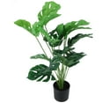 thumbnail image 3 of Artificial Monstera Deliciosa Plant 80cm 18 Leaves Decorative Simulation Potted Plant for Indoor Outdoor, 3 of 15