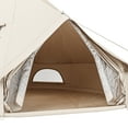 thumbnail image 2 of Dextrus 4 Seasons Glamping Bell Tent Waterproof with Stove Jacks & Windows for Camping, Picnic, Barbecue, 2 of 8
