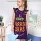 thumbnail image 4 of Fotbe Mardi Gras2 Vestido de Dormir para Niñas de 3 a 10 Años, Mangas Cortas, Estilo Princesa, Pijama Camisón con Mangas Voladas-Small, 4 of 6