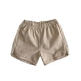 thumbnail image 4 of JCCXIN Toddler Baby Boys Girls Athletic Shorts Elastic Waist Solid Color Lightweight Outdoor Sports Activewear Running Summer Casual Homewear Lovely Party Bottoms,Navy,18-24 Months, 4 of 5