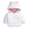thumbnail image 2 of GaThRRgYP Summer Tops for Women,Plus Size T Shirts for Women,Newborn Infant Baby Boys Girl Ear Hooded Pullover Tops Warm Clothes Coat White 12-18 Months, 2 of 9