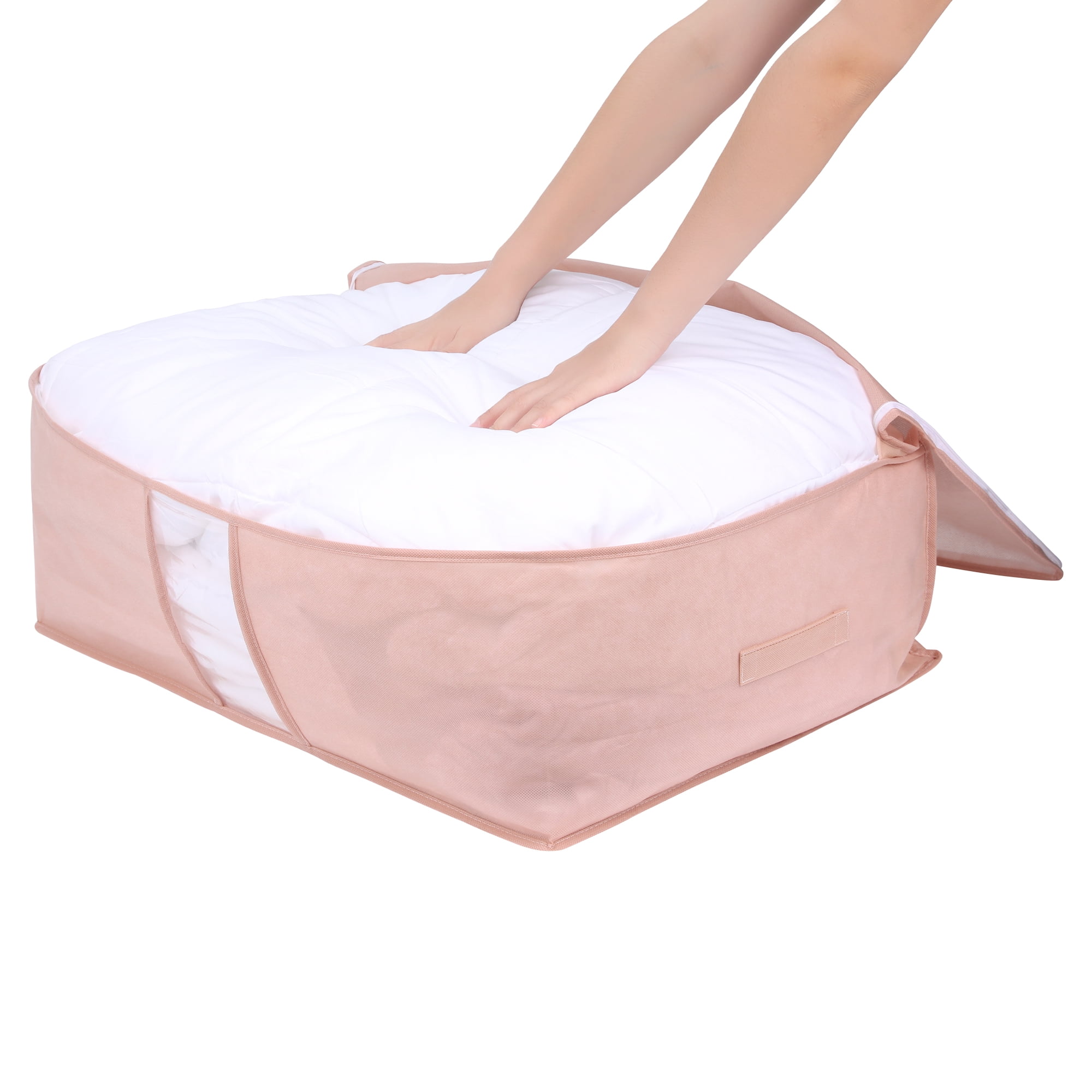 Unique Bargains 1 Pack Clothes Storage Bags Moving Bags Pink 25*17*8in