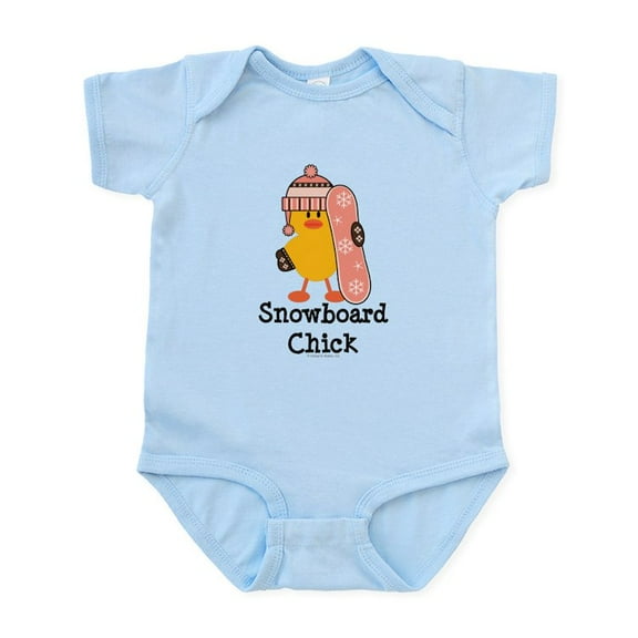 CafePress - Snowboard Chick Infant Bodysuit - Baby Light Bodysuit, Size Newborn - 24 Months
