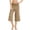 Khaki -CE05, variant on Domzle Gaucho Pants for Women Fold Over Low Rise Wide Leg Yoga Capri Pants Summer Comfy Lounge Culottes Pants Light Gray S