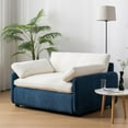 thumbnail image 6 of 50" Oversized Single Sofa Chair,Chenille Accent Chair,Modern Upholstered Comfy Armchair with Pillows for Living Room,Apartment,Bedroom,Blue, 6 of 8