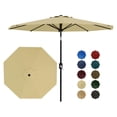 thumbnail image 1 of QinaQin Parasol de Patio de 10 Pieds, Parasol de Marché Extérieur pour Table, 8 Nervures Robustes, Inclinaison à Bouton, Réglage de Manivelle, Protection Uv, Imperméable, 1 of 7
