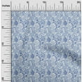 thumbnail image 2 of oneOone Cotton Flex Light Blue Fabric Leaves Sewing Material Print Fabric By The Yard 40 Inch Wide, 2 of 5