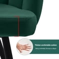 thumbnail image 3 of Clipop Living Room Barrel Accent Chair, Modern Velvet Scalloped Silhouette Chair, for Kitchen,Green, 3 of 8