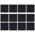 thumbnail image 1 of 12 Pcs Serviette en Tissu Couleur Unie Style Simple Nappe Napperon pour Maison Restaurant Hôtel (Noir), 1 of 7