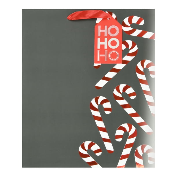 Holiday Time Candy Cane Gift Bag