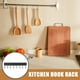 thumbnail image 2 of BRIGHTFUFU Colgador de utensilios de cocina montado en la pared, estante colgante sin perforaciones con múltiples ganchos, organizador que ahorra espacio para almacenamiento de cocina, 2 of 8