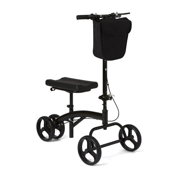 Medline Generation 3 Folding Knee Scooter With Hand Brakes, Crutches