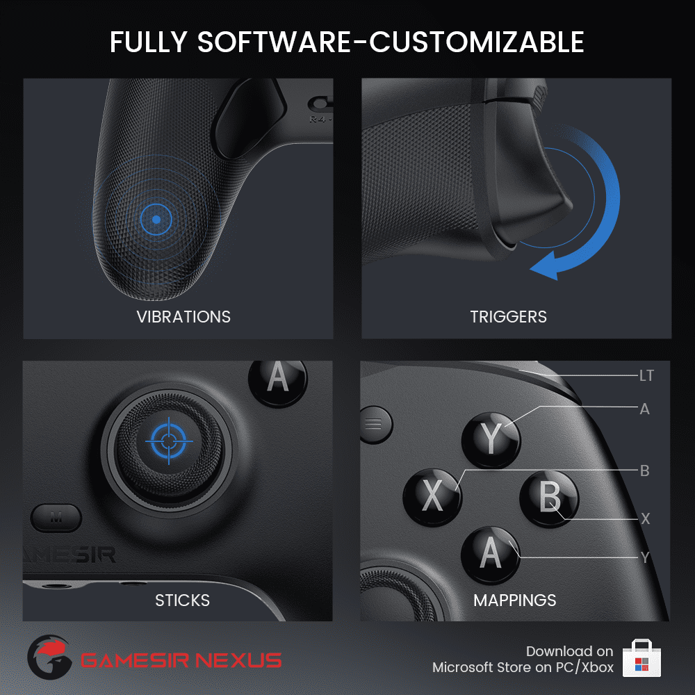 GameSir G7 SE Wired Controller for Xbox Series X|S, Xbox One & Windows 10/11, Plug and Play Gaming Gamepad with Hall Effect Joysticks/Hall Trigger, 3.5mm Audio Jack - Black
