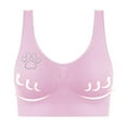 thumbnail image 4 of AINIYS Lift and Support Push-Up Bra Seamless Soft Cup Bra Women's Cleavage Bra Breathable Everyday Bras No Underwire T-Shirt Bra Wide Straps Sports Yoga Bra Bralette Wireless Pink XXXL, 4 of 6