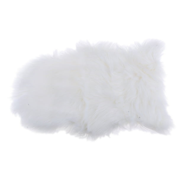 Alfombra de piel de oveja Shaggy Sunnimix 60x90cm blanca