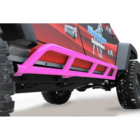 Steinjäger Armor Wrangler JK 2007-2018 Rock Sliders 4 Door Hot Pink