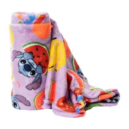 Disney Stitch Silk Touch Throw 40in x 50in - Fruit Theme