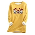 thumbnail image 2 of Pntutb Moda para mujer Estampado de Navidad Manga regular Otoño Invierno Suelta Vacaciones Casual Manga Cuello redondo Camisa tops Pntutb Pntutb-2803, 2 of 5