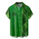 thumbnail image 3 of Camisa del Día de San Patricio para hombre, con estampado 3D, divertida camiseta de trébol verde, camisa informal de manga corta con botones para el Día de San Patricio para hombre, 3 of 5