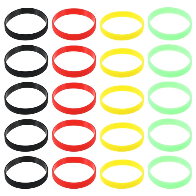 Minkissy Night Sports Bracelet Luminous Rubber 50Set for Comfortable Wearing and