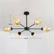 thumbnail image 5 of Matsuzay Luces de techo industriales Sputnik, luz de cocina con montaje de 6 brazos, lámpara de araña vintage, accesorio de iluminación negro, metal Iluminación y accesorios Negro Matsuzay HA025327-01, 5 of 6