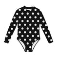 thumbnail image 4 of Swimsuit for Girls, Long Sleeve One Piece Rashguard, Solid Color Beach Vacation Swimsuit for Kids 2-13 Years, 4 of 7