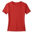 thumbnail image 5 of CFXNMZGR Shirts for Tweens Girls T Shirt Girls Shirts Short Sleeve Tee T Shirts Summer Casual Tops (Red,9-10 Years), 5 of 5