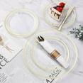 thumbnail image 3 of 175PCS Gold Plastic Dinnerware Set, Disposable Party Plates for 25 Guests, Include: 50Plastic Plates, 25 Pre Rolled Napkins with Gold Silverware, 25 Cups, 3 of 12