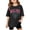 Black, variant on Girls Tshirts Loose Fit Letter Print Crew Neck Short Sleeve Breathable Tee for Casual Wear Girls' Tops Tees Blouses Black 3 Years-4 Years