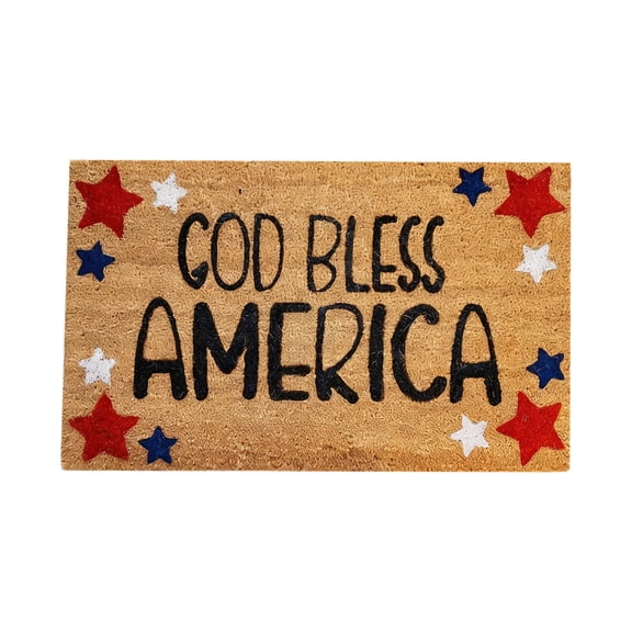 Dvumao Independence Day Doormat, Patriotic Entrance Rug 15.7x23.6-Inch, American Flag Welcome Mat for Front Porch Patio and Indoor Outdoor Use