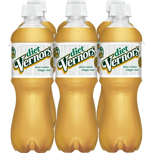 Diet Vernors CaffeineFree The Original Ginger Soda, 0.5 L, 6 Count