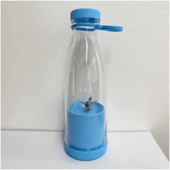AuroraX Portable Rechargeable Juicer Cup Mini Electric Blender Cup BPA Free 6 Blades USB Charging Blue Portable Smoothie Blender Blue