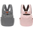 thumbnail image 5 of Travel Solid Color Soft Velvet Chest Pet Backpack Dog Chest Bag Cat Chest Bag (gray), 5 of 6