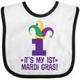 thumbnail image 3 of Inktastic 1st Mardi Gras Jester Hat Childs Party Boys or Girls Baby Bib, 3 of 4