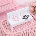 thumbnail image 2 of 3PCS Miniature Micro Landscape Ornament Wooden White Double Garden Bench Porch Chair for Photo Booth Props Home Decoration (One Chair+Two Mats), 2 of 2
