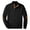 Black #048, variant on Mens Knit Henley Sweater Suede Elbow Patches Stand Collar Button‑Up Casual Fall Winter Pullover Shirt, 3XL