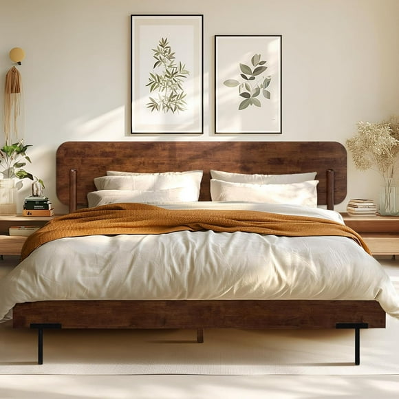 Acacia Frida with headboard - Queen - Caramel