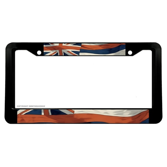 Hawaii HI Wavey Original Vintage Style Flag License Plate Frame